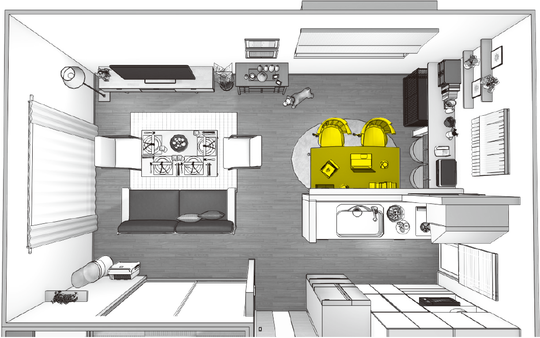 出典：『狭い部屋でも快適に暮らすための家具配置のルール』（彩図社）より抜粋