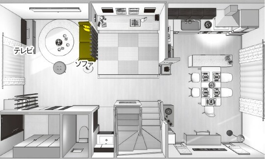 出典：『狭い部屋でも快適に暮らすための家具配置のルール』（彩図社）より抜粋