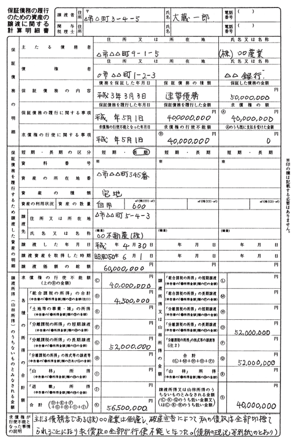 保証債務履行のための資産譲渡 課税の特例を受けるには 富裕層向け資産防衛メディア 幻冬舎ゴールドオンライン