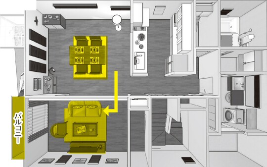 出典：『狭い部屋でも快適に暮らすための家具配置のルール』（彩図社）より抜粋