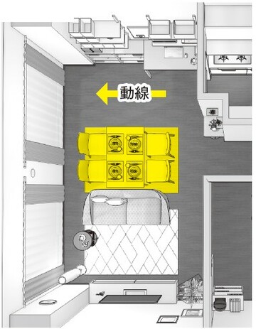 出典：『狭い部屋でも快適に暮らすための家具配置のルール』（彩図社）より抜粋