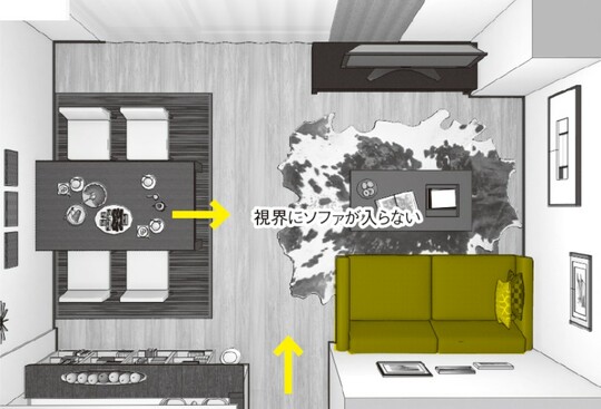 出典：『狭い部屋でも快適に暮らすための家具配置のルール』（彩図社）より抜粋